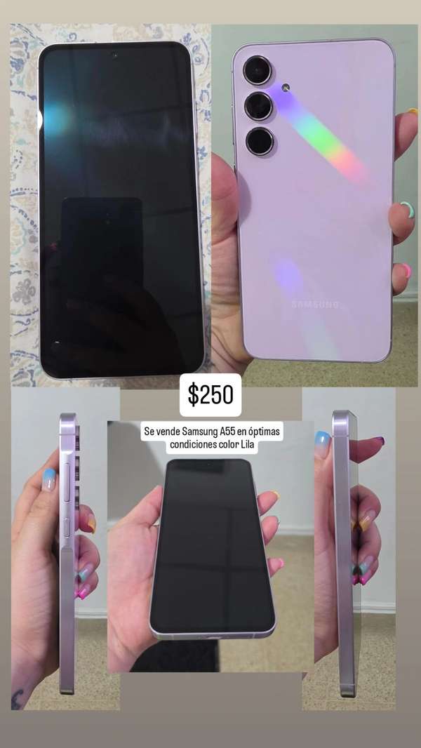Samsung A55 color Lila Excelentes Condiciones
