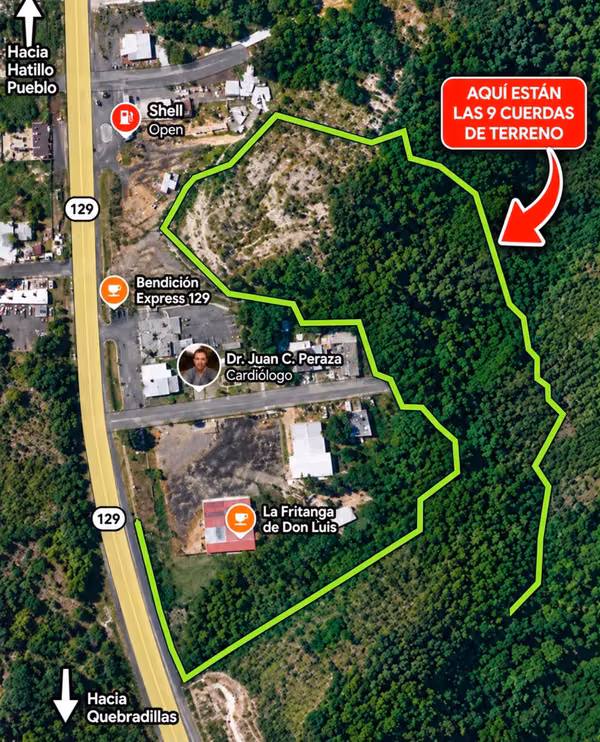 9 CUERDAS DE TERRENO EN VENTA – HATILLO, PR