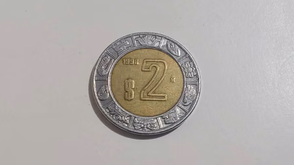 Moneda de 2 pesos Mexico