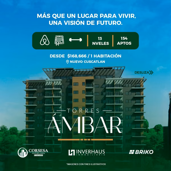Pre-venta apartamentos Torre 3 Ambar con AIRBNB Nuevo Cuscatlán