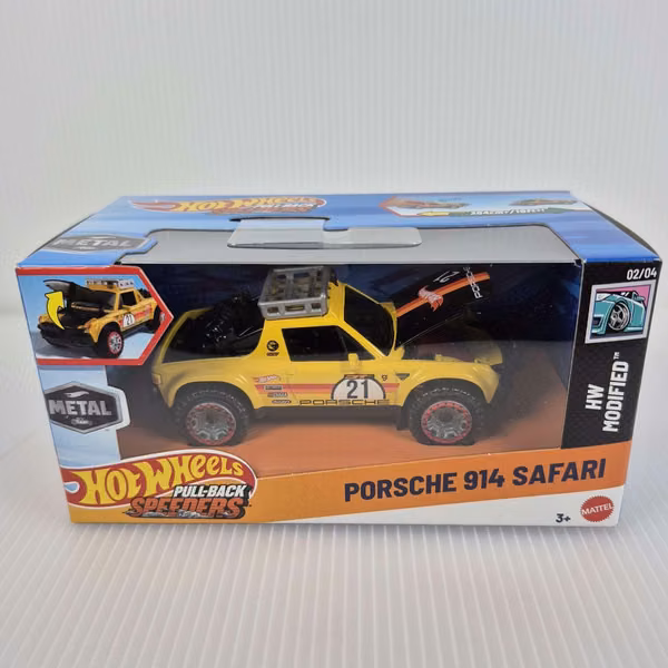 Hot Wheels METAL Porsche 914 Safari Scale 1: 43 Pull Back.