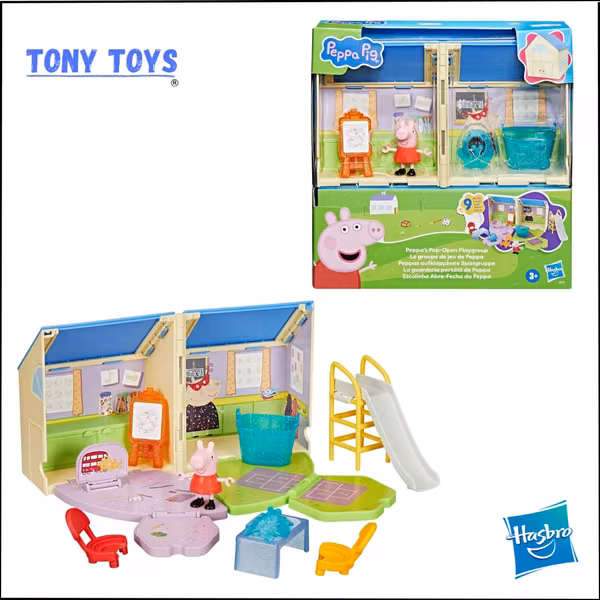 Peppa Pig Pop-Open Playgroup Playset con figura.