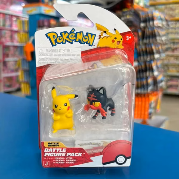 Pikachu + Litten Pokemon Battle Figure Pack.