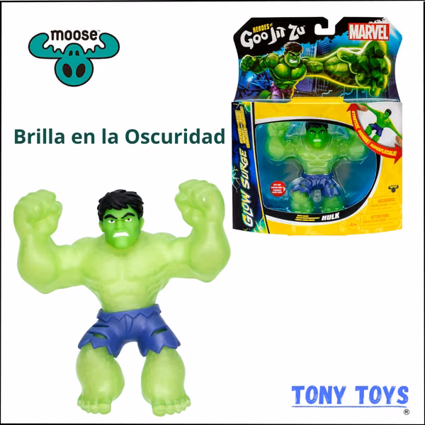 Heroes of Goo JIT Zu Glow Surge, Hulk superelastic Marvel (shines in the dark).