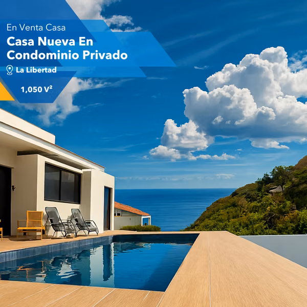 En Venta Casa Nueva A Estrenar En Condominio Privado, Puerto De La Libertad