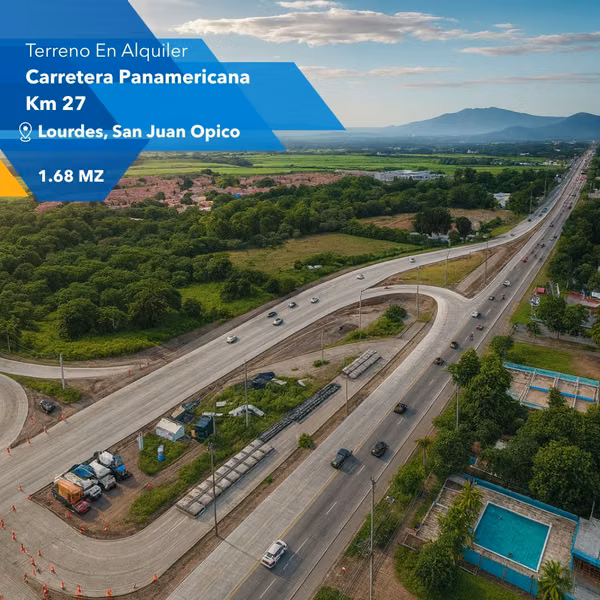 En Alquiler 1.68 Mz Sobre Panamericana Km 27