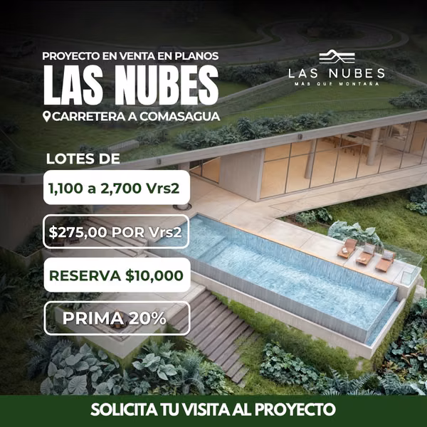 Venta de lotes en Residencial Las Nubes, calle a Comasagua, La Libertad