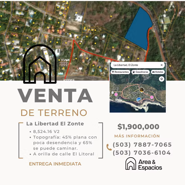 Se vende terreno en el Zonte