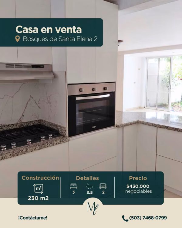 CASA EN VENTA - BOSQUES DE SANTA ELENA 2