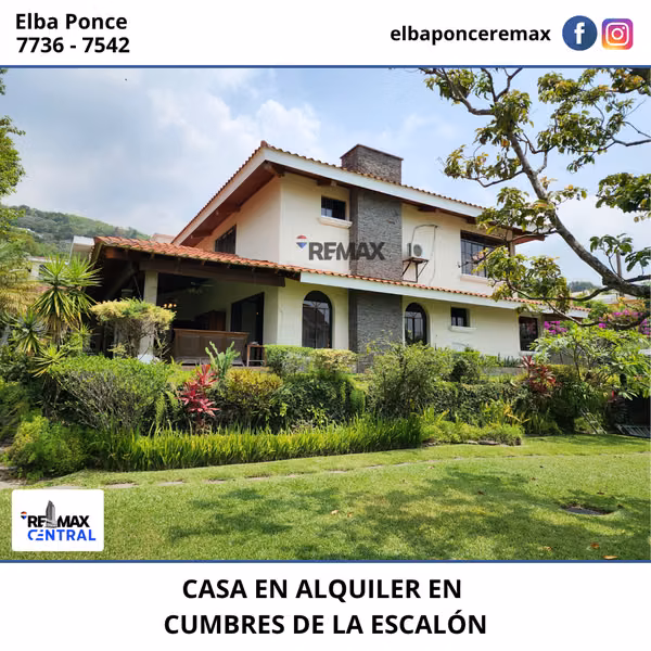 AMPLIA CASA EN ALQUILER EN CUMBRES DE LA ESCALON