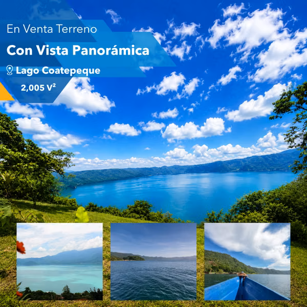 FOR SALE 2,005 V ² WITH VIEW TO THE COATEPEQUE LAKE