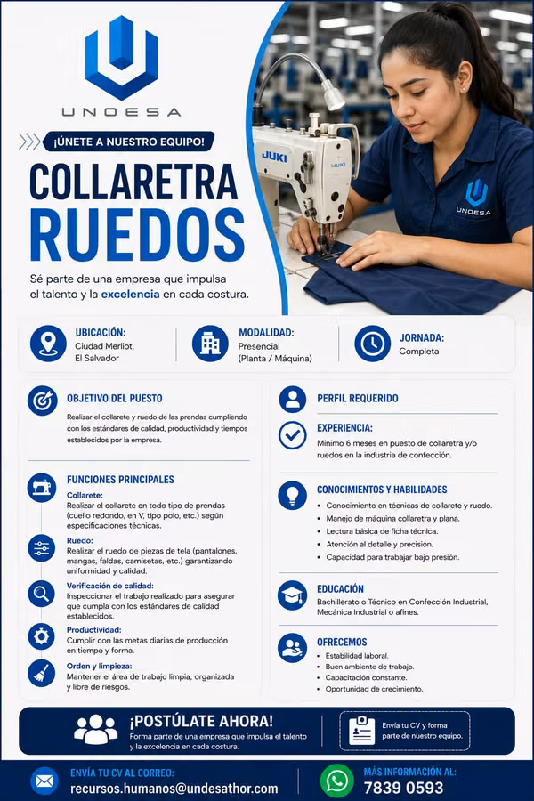 OPERARIO(A) DE MÁQUINA COLLARETERA