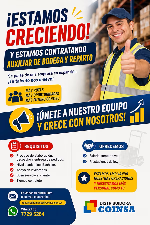 Auxiliar de Bodega y de Reparto