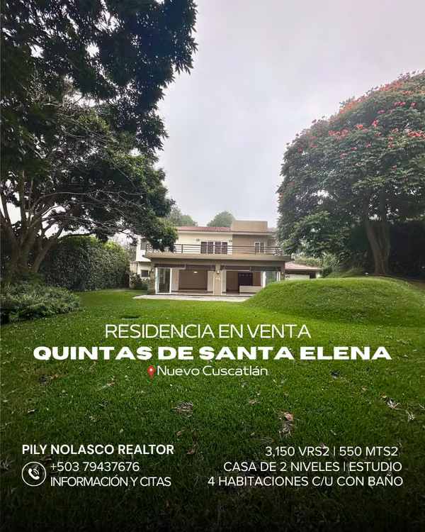 Residencia en Quintas de Santa Elena, Nuevo Cuscatlán en venta