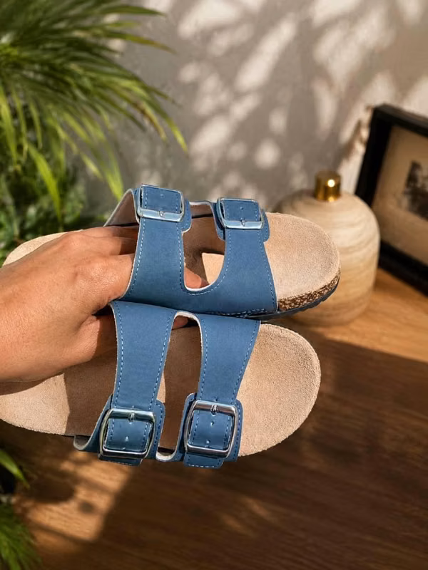 Sandalias azul marino talla 7 nuevas originales envío gratis