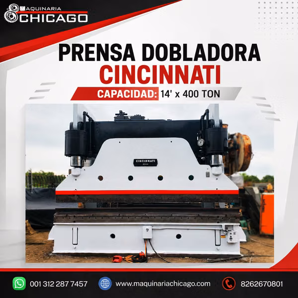 PRENSA DOBLADORA CINCINNATI 14' x 400 TON