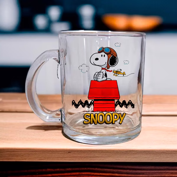 Taza de vidrio personalizada