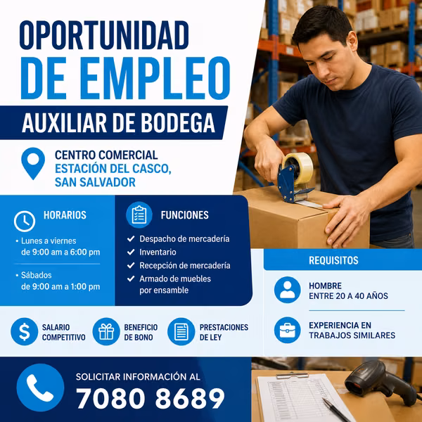 Auxiliar de Bodega