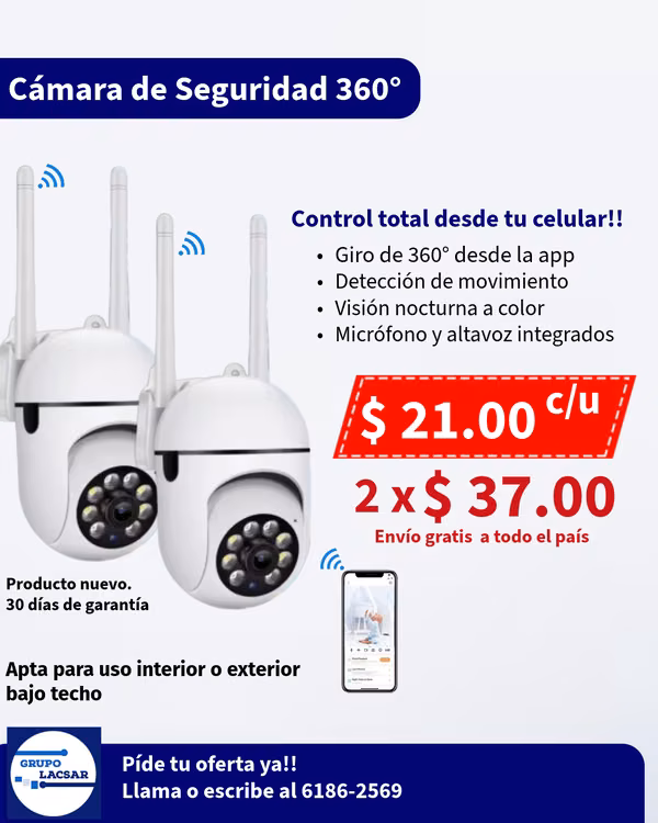 Camara de seguridad Wi-Fi tipo huevito: vigila a tus hijos y mascotas desde tu celular