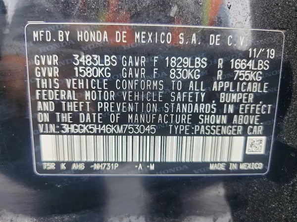HONDA FIT LX 2019
