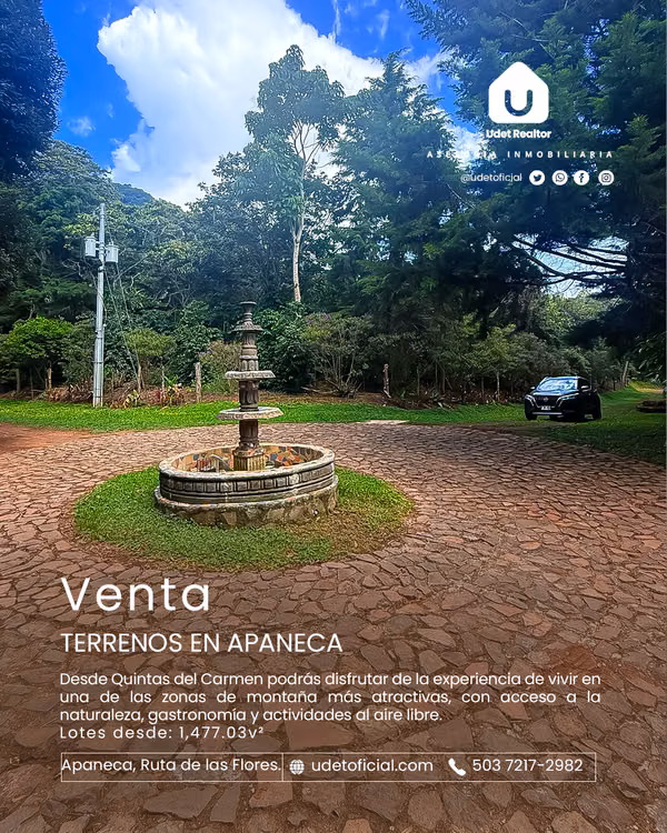 Venta de terrenos en Apaneca, Ruta de Las Flores.