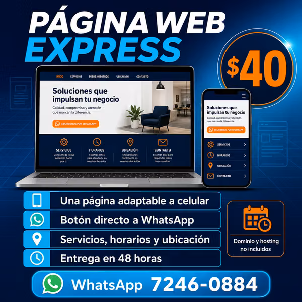 Página web express para negocios - $40