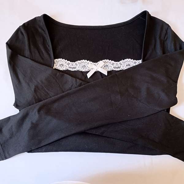 Y2K Top Black Size S