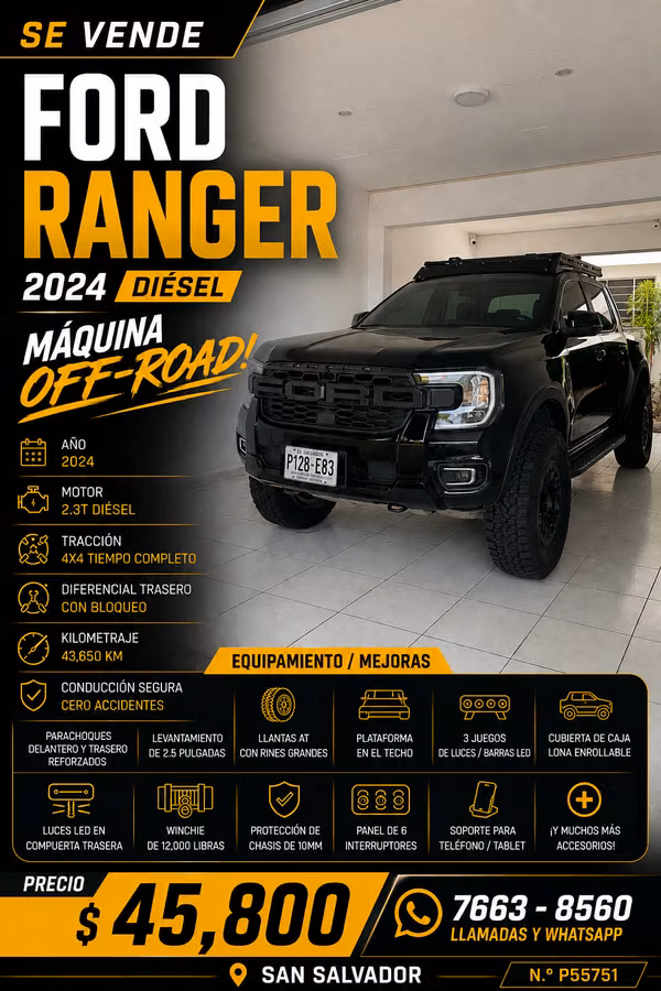Ford Ranger OFF-Road 2023 /Sin Accidentes 