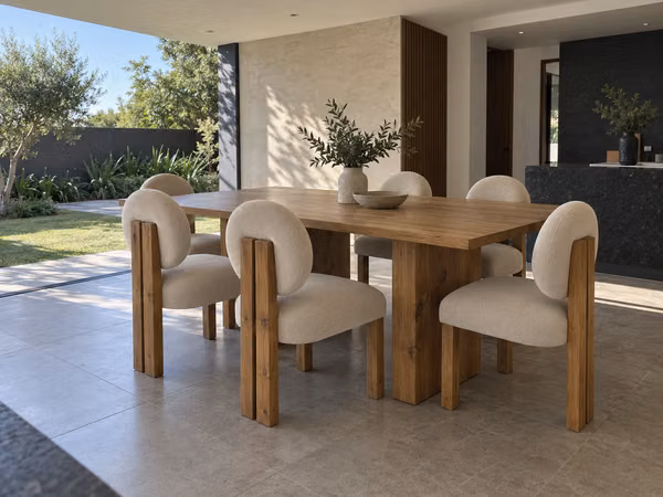 COMEDOR DE 6 SILLAS EN MADERA