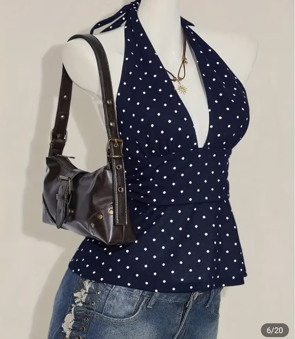 Cute blue dot blouse