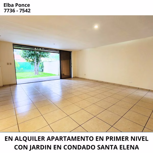 EN ALQUILER | AMPLIO APARTAMENTO EN PRIMER NIVEL CON JARDÍN PRIVADO