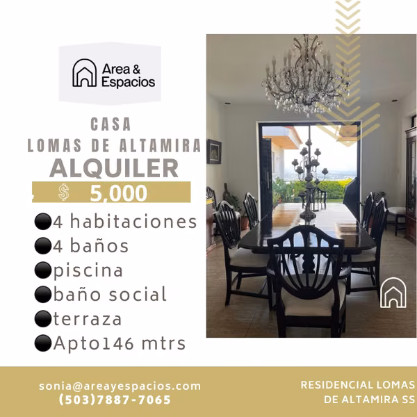 IS RENTED RESIDENCE IN ALGAMIRA LOMAS