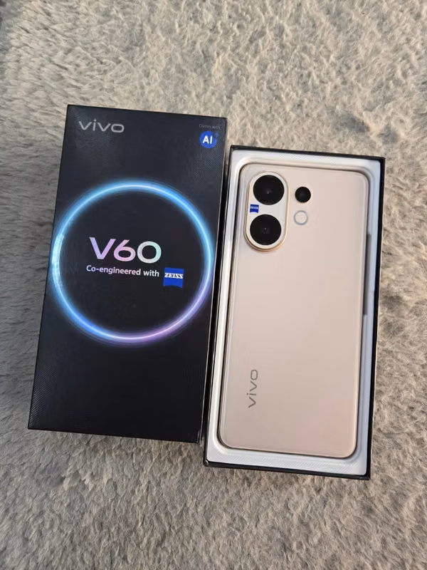  vivo V60 5G   256 GB de almacenamiento | 12 GB de RAM | 5G | Desbloqueado de fábrica  Cámara triple ZEISS: 50 MP 