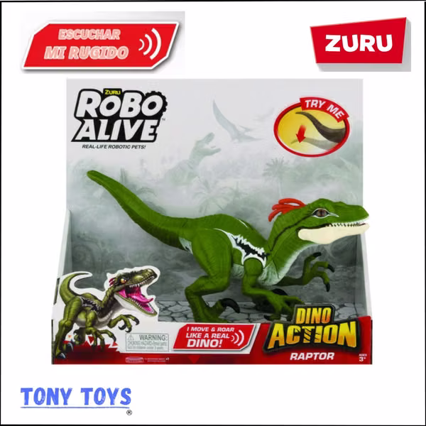 Rot Alive Raptor Dino Action from ZURU (Sound).