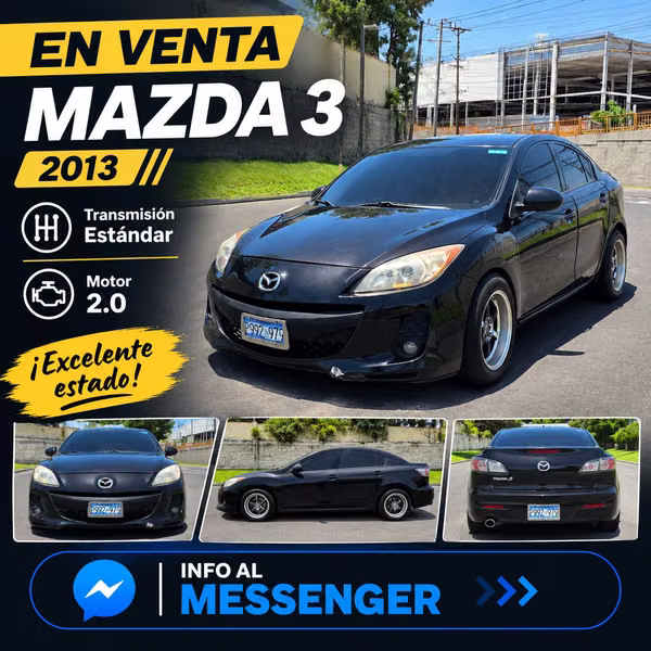 Mazda 3 2013 estandar  no es GDI es el motor normal 2.0 de los buenos 