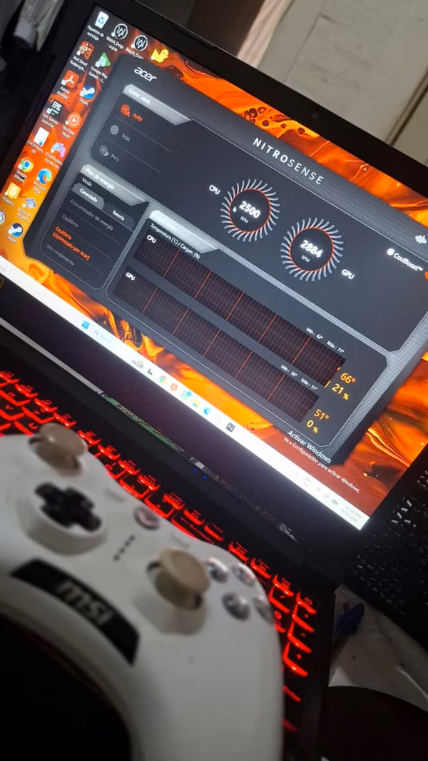 Laptop game actor nitro 5, 16ram 4gb video