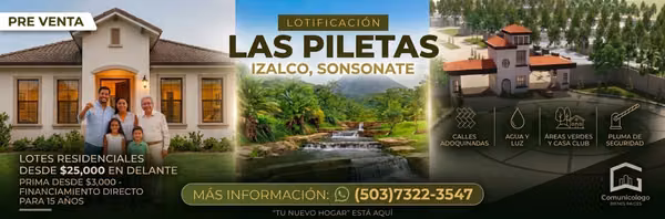 Lotes Residenciales con Financiamiento en Izalco Sonsonate PRE VENTA