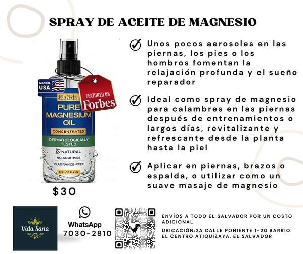Pure magnesium oil spray, 12-ounce topical magnesium for feet, sleep, muscle relaxation, cramps in the pi