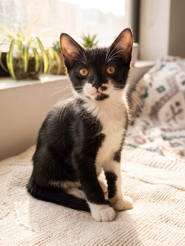 Male kitten 2 months in adoption seeks responsible home
