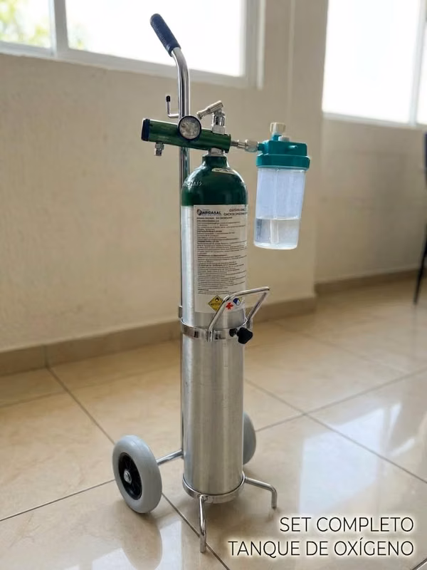 Portable Aluminium Cylinder with Regulator and Carrito