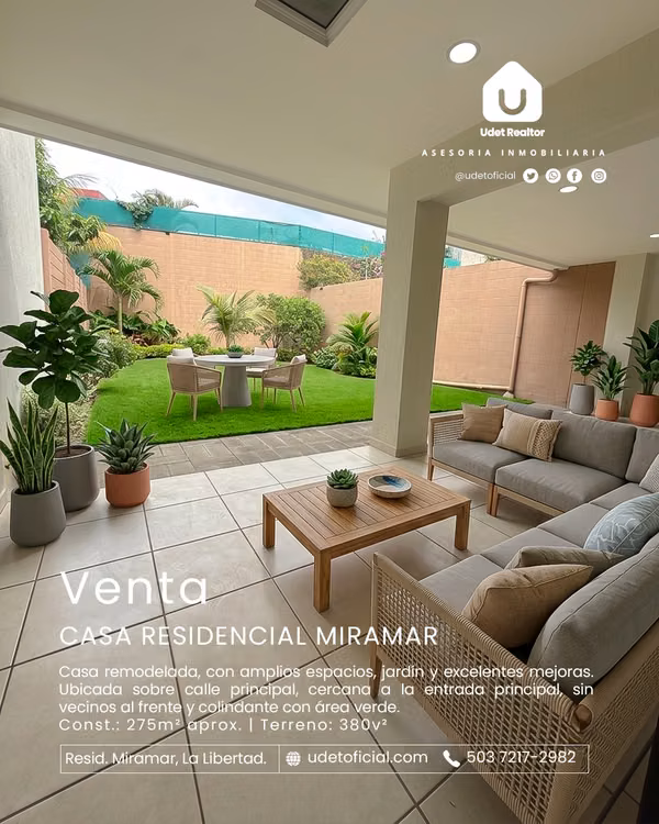Sale of house in Residencial Miramar, La Libertad.