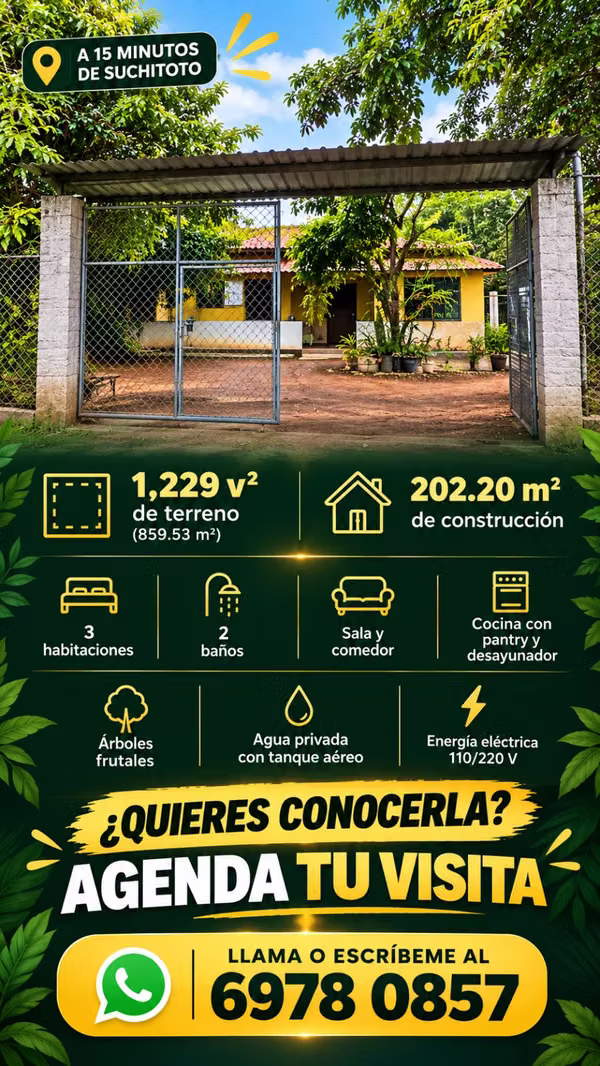 Country house for sale on the road to Suchitoto - Negotiable price