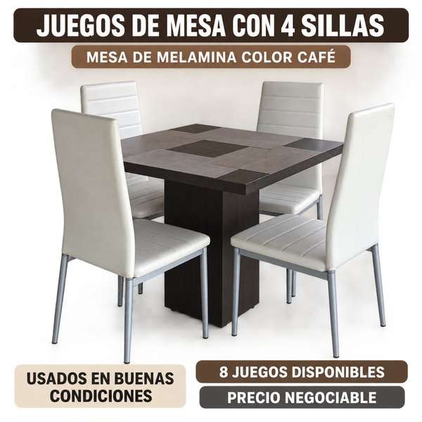 TABLE GAMES WITH 4 CHAIRS FOR SALE