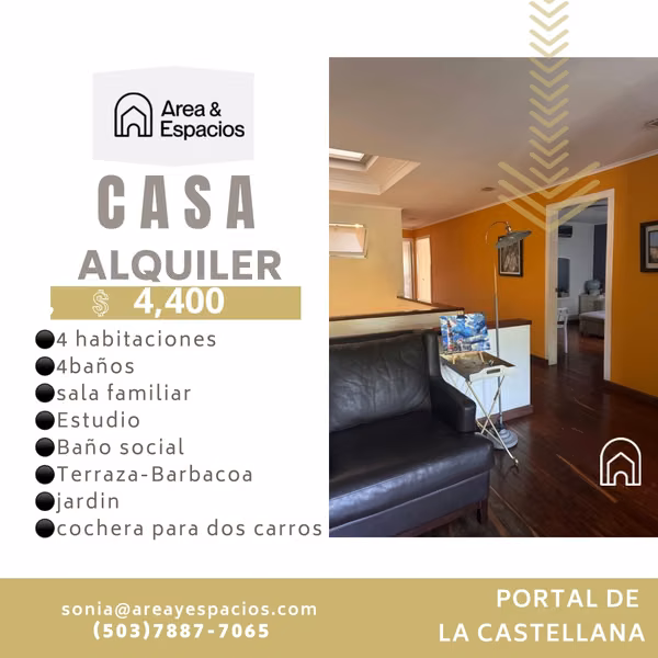 Se Alquila Casa en Portal de la Castellana