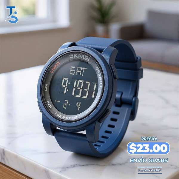 RELOJ DIGITAL, PARA HOMBRE, RESISTENTE AL AGUA, 