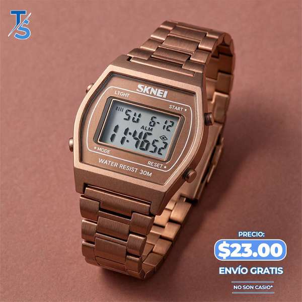 RELOJ DIGITAL PARA MUJER, RESISTENTE AL AGUA, 