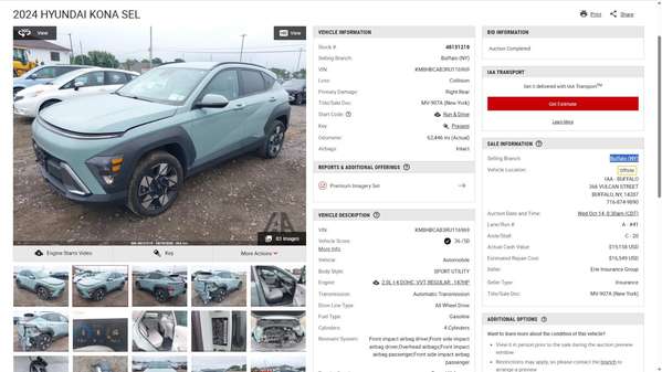 HYUNDAI KONA SEL 2024 AWD