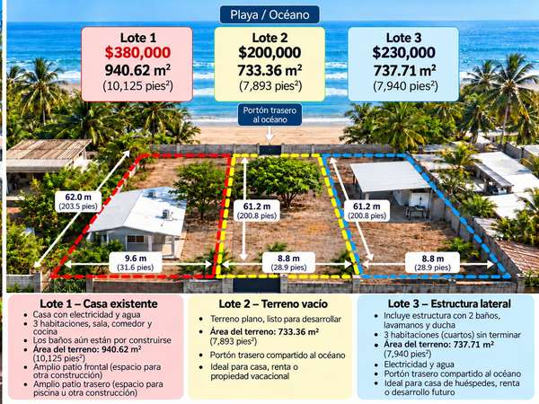 Lotes Frente al Mar en Venta – Desde $200,000 | Playa San Marcelino