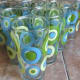 12 Vasos vidrio de decorados