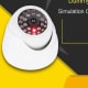 Domo Falso Surveilla Security Camera CCTV Destella LED Red Light Intermittent Interior Printable